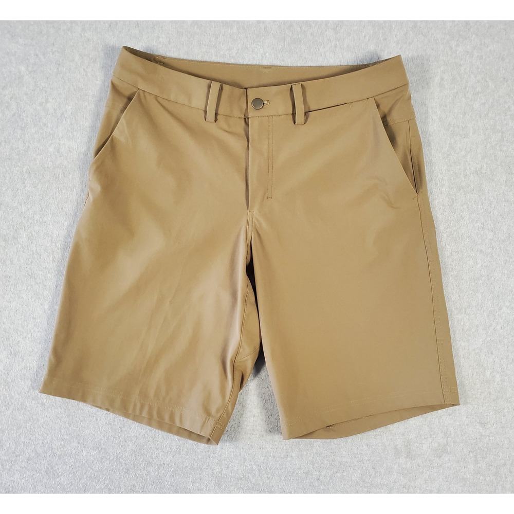 Lululemon The Works Short 11" Mens 34 Artifact Beige Technical Chino Warpstreme